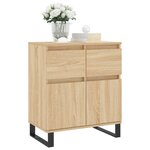 vidaXL Buffet Chêne sonoma 60x35x70 cm Bois d'ingénierie