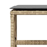 vidaXL Tabourets jardin et coussins lot de 4 mélange beige 41x41x36 cm