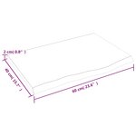 vidaXL Étagère murale 60x40x2 cm bois de chêne massif non traité