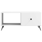 vidaXL Table basse Blanc 90 x 50 x 40 cm Bois d'ingénierie