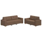 vidaXL Ensemble de Canapés 2 Pièces Marron 221 x 78 x 80 cm Tissu