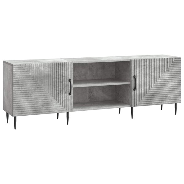 vidaXL Meuble TV Gris béton 150 x 31 x 50 cm Bois d'ingénierie