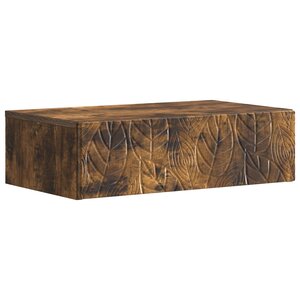 vidaXL Table d'appoint murale 87 5 x 34 5 x 17 cm Bois d'ingénierie