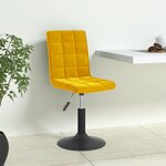 vidaXL Chaises à manger pivotantes lot de 6 jaune moutarde velours