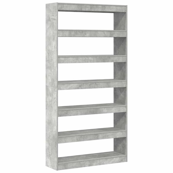 vidaXL Bibliothèque Gris Bois d'ingénierie