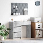 vidaXL Bureau Gris béton 90 x 37 5 x 75 cm Bois d'ingénierie