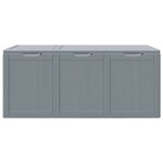 vidaXL Boîte de rangement de jardin 270 L Gris PP aspect bois