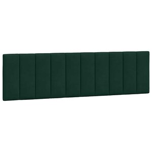 vidaXL Coussin de tête de lit Hanko vert foncé 180 cm velours