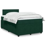 vidaXL Sommier à lattes de lit avec matelas vert foncé 120x190 cm