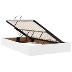 vidaXL Lit de Rangement Blanc pur 120 x 200 cm Cuir synthétique