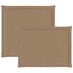vidaXL Coussins de siège et de dos 4 Pièces Taupe 47 x 45 x 2 cm