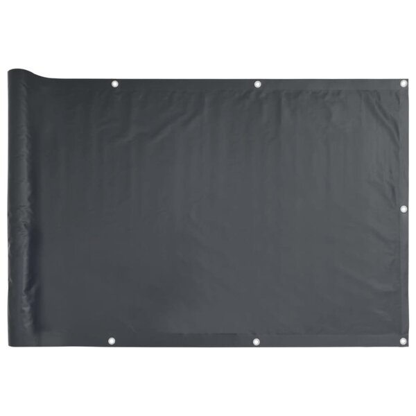 vidaXL Écran d'intimité de balcon anthracite 600x75 cm PVC