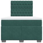 vidaXL Sommier à lattes de lit et matelas Vert foncé 120x200cm Velours