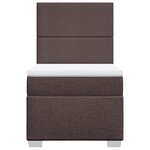 vidaXL Sommier à lattes de lit avec matelas Marron foncé 90x200 cm