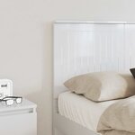 vidaXL Tête de lit Blanc Brillant 135 cm Bois d'ingénierie