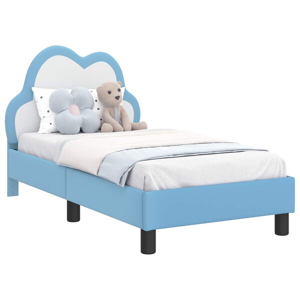 vidaXL Cadre de lit pour tout-petit avec tête de lit Bleu 70 x 140 cm