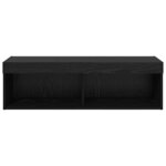 vidaXL Meuble TV mural Panama Chêne noir 100 x 30 x 30 cm