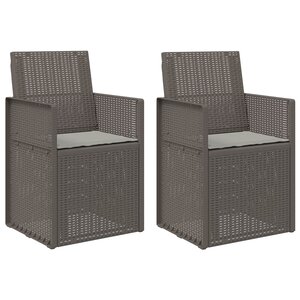 vidaXL Chaises de jardin salle à manger 2 Pièces Gris clair PP