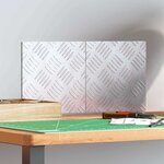 vidaXL Plaques à damier 2 Pièces Argent 20 x 20 cm Aluminium