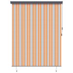 vidaXL Store enrouleur Jaune et Bleu 200 x 250 cm Tissu et Aluminium