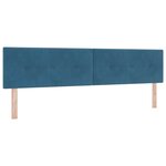 vidaXL Tête de lit LED avec bandes LED Bleu 200 cm Velours