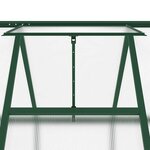 vidaXL Serre avec cadre de base vert 169x169x202 cm aluminium