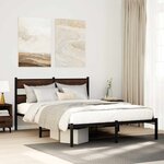 vidaXL Cadre de lit sans matelas avec tête de lit 140x200 cm