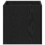 vidaXL Boîte à plantes Chêne noir 40 x 40 x 40 cm Bois d'ingénierie