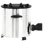 vidaXL Poêle à bois avec ventilateur USB Argenté 35 5x26x28 cm Inox