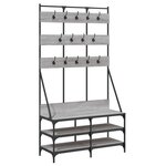 vidaXL Porte-vêtements et rangement des chaussures sonoma gris