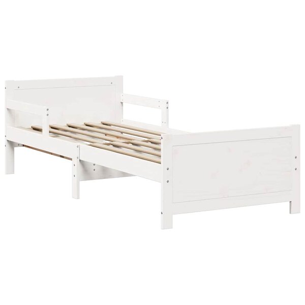 vidaXL Lit extensible pour enfants Other Blanc 80 x 130 / 165 / 200 cm