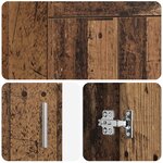 vidaXL Meuble de salle de bain avec évier Bois ancien