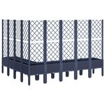 vidaXL Jardinière avec treillis bleu gris 200x160x142 cm PP