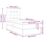 vidaXL Lit avec rangement et matelas Gris foncé 100 x 200 cm Polyester