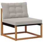 vidaXL Ensemble de canapés d'extérieur 6 pc Gris Naturel et Clair
