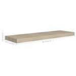 vidaXL Étagères murales flottantes 2 Pièces Chêne 80x23 5x3 8 cm MDF