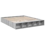 vidaXL Cadre de lit sans matelas sonoma gris 200x200 cm