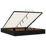 VidaXL Cadre de lit ottoman sans matelas noir 200x200 cm tissu
