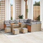 vidaXL Ensemble de canapé de jardin 13 Pièces beige et gris clair