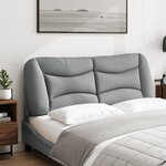 vidaXL Coussin de tête de lit Hvar gris clair 140 cm tissu