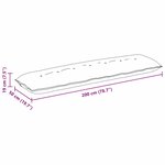 vidaXL Coussin de Dos Bordeaux 200 x 19 x 50 cm tissu