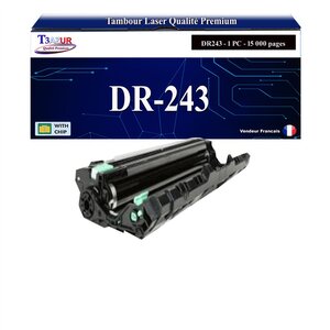 T3AZUR - Kit Tambour compatible avec Brother DR243 pour Brother HL-L3210CW  HL-L3230CDW - 18 000 pages -T3AZUR