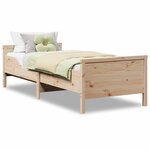 vidaXL Lit extensible pour enfants Autre Marron 80 x 130 / 165 / 200 cm