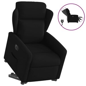 vidaXL Fauteuil inclinable électrique noir tissu