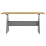 vidaXL Table à manger et banc REINE marron miel gris bois pin solide