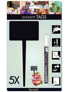 Pancarte décorative Silhouette TAG 'rectangle' SECURIT