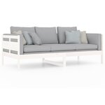 vidaXL Lit de jour sans matelas blanc bois de pin massif 90x200 cm
