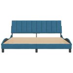 vidaXL Cadre de lit sans matelas bleu 180x200 cm velours
