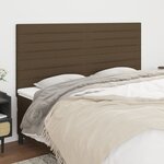 vidaXL Têtes de lit 4 Pièces Marron Foncé 90x5x78/88 cm Tissu