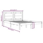 vidaXL Cadre de lit sans matelas 160x200 cm bois massif